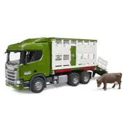 Bruder 1:16 Scale Scania Super 560R Cattle Transporter With 1 Cow Model Toy