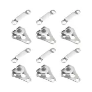 6Set Iron Sewing Hooks and Eyes Closure Set (14x18mm, Silver)