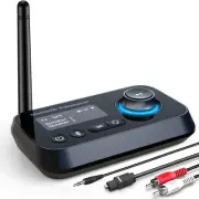 Bluetooth Transmitter Receiver 3-in-1 Bluetooth 5.0 Audio Adapter for 2 Headp...