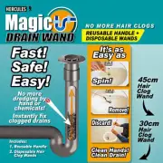 magic drain wand Drain Cleaning Hair Clog Tool Clean Wands Brush Set