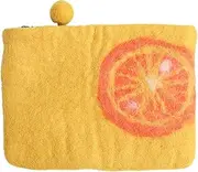 [Qikam] Wool Wallet | Animal Coin Storage Wallet,Pear Coin Bag Orange Coin Storage Purse Felted Wallet Animal Wool Felt Small Wallet