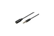 Goobay Headphone and audio AUX extension cable, 4-pin 3.5 mm slim, CU - 1.5 Metres