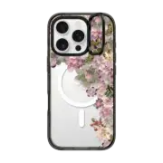 iPhone 16 Pro Impact Ring Stand Case MagSafe Compatible MY SUCCULENT GARDEN ROSE