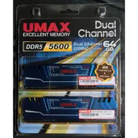 在飛比找蝦皮購物優惠-UMAX 64GB(雙通32GBx2) DDR5 5600 