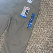COLEMAN Men’s Fleece Lined PANTS 38x30 Stretch Utility Work Greige Tan NWT