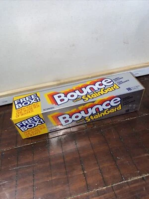 1987 Vintage Bounce Stain Gard Fabric Dryer Softener 18 Sheets Still Sealed !!