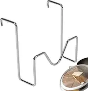 Pot Lid Holder While Cooking | Stainless Steel Pot Lid Organizer Stand - Kitchen Pot Pan Accessories Storage Rack Accessories Snap Fit, Keep Counter Clean