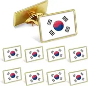 [YYDSPin] 12/25/50/100Pack Official South Korea Korean Flag Pins Bulk - Metal Souvenir Hat Men Women Patriotic Travel Badge Brooch, Alloy, electroplating, no gemstone