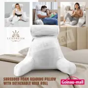 Memory Foam Back Neck Rest Pillow Backrest Armrest Reading Relax Support Cushion