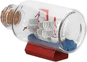 Pirate Ship Model Paperweight Drift Bottle Handmade Nautical Home Decor for Friends