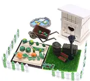 Mwqpgyh Miniature Farm Model - Vegetable Scene Model | Miniature Scene Toys Doll Accessories, Realistic Farm Pretend Play Set for Kids Boys Girls 3+