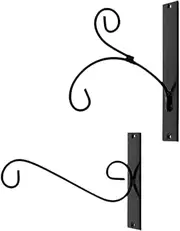 Ｂｅｓｇａ 2Pcs Wall Bracket Iron Plant Hanger Accessories Vintage Design Outdoor Hook Hanging Plant Hook for Hanging Bird Feeder Porch