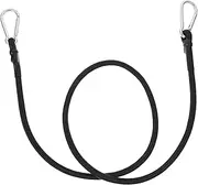 Gatuida M Black Bungee Cord Carabiner Hook Ratchet Strap for Camping Motorcycle Luggage