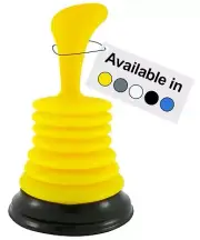 Meadow Lane 7in Sink Plunger Mini Clog Remover Ergonomic Yellow