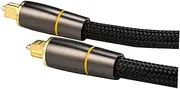 Uonlytech 1m Optical Audio Cable Digital Optical Cable for Home Theater Male to Male Cord Protective Cover Flexible Design High-Density Shielding Easy to Carry