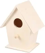 ifundom 3Pcs Creative Wooden Bird Nest Light Yellow DIY Bird House Kit for Home Decor Micro Landscapes and Photography Props Cage Accessories