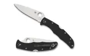 Spyderco Endura 4 Knife C10FPBK Flat Ground VG-10 Plain Edge Blade Black FRN