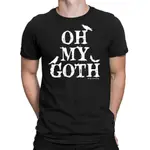 男士有機棉 T 恤 OH MY GOTH DARK BIRDS GOTHIC 黑色服裝新奇