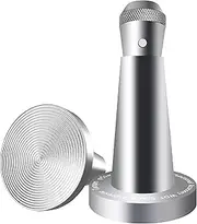 [NEOUZA] Coffee WDT Tamper Aluminum Multifunctional Espresso Accessories, Built-in Magnet, 0.4mm 8 Stainless Needles, WDT Holder, Ripple Base (Silver, 58mm)