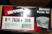 Hi-Tech 7636+.020 Pistons Set of 8 for 307 Oldsmobile