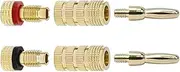 Monoprice 121822 20 Pairs of High-Quality Gold Plated Speaker Banana Plugs, Closed Screw Type