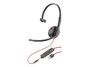 Hp Poly Blackwire C3215 Uc Mono Corded Headset, 3.5Mm & Usb-A