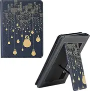 Generic Case Fits 6" Kindle Paperwhite (10th Gen, Released 2018), Lightweight PU Leather Case Stand Cover with Carry Strap for Amazon Kindle Paperwhite Pre-2018 E-Readers