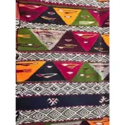 Weavers of Anzac Ouarzazate Province, Morocco Rug orange fringe bold Aztec Bold