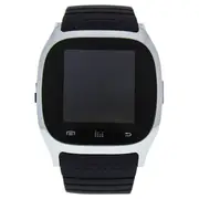 EK-B4 Montre Connectee Silicone Strap Smart Watch - Silver - Black by Eclock for Men - 1 Pc Watch