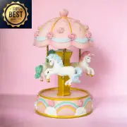 Musical Carousel Horse Color Changing LED Lights Carousel Music Box Unicorn Musi