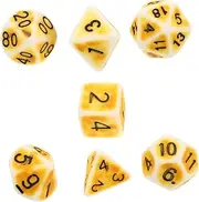 HONITANO 1 Set Vintage Polyhedral Dice Retro Multi Sided Dices for Board Games Party Supplies Easy to Read Numbers Lightweight Game Props for Fun Gatherings and Activities