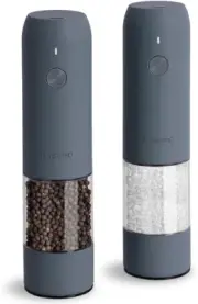 Electric Salt and Pepper Grinder Set with USB Rechargeable, Automatic One Hand O