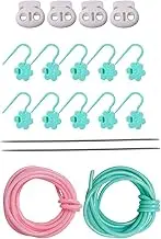 Knitting Stitches Holder - Barber Cord Markers for Sewing Crochet Knitting - Cord Knitting Crochet with Knitting Needle Stoppers - Knitting Needle Stoppers