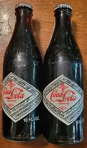 2 Coca-Cola 75th Anniversary 1906-1981 Natchez Bottles