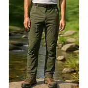 Men's Hiking Pants Trousers hiking trousers Outdoor Regular Fit Waterproof Quick Dry Lightweight Breathable Pants / Trousers Pocket Elastic Waist Drawstring Bl