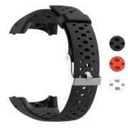 StrapsCo Perforated Slicone Rubber Watch Band Strap for Polar M400/M430