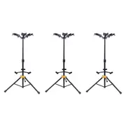 3PK Hercules Triple Guitar Stand/Holder Floor Rack AGS Auto Grip w/ Rest MC6 BLK