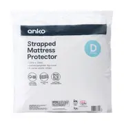 Strapped Mattress Protector - Double Bed, White