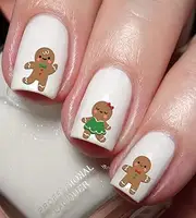 Gingerbread Nail Art Decal Sticker