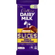 Cadbury Vanilla Passionfruit Slice Chocolate Block 180g