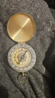 Pocket Brass Watch Style Compass Out Door Camping Hiking Explorer