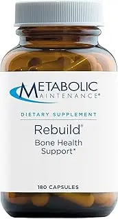 Rebuild - Bone Support Formula with Calcium, Vitamin D3 & K2, Zinc, Magnesium + Trace Minerals (180 Capsules)