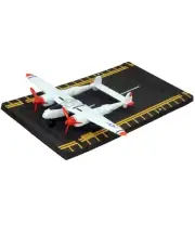 Hot Wings P-38 Lightning Red Tip Connectable Runway Die Cast - 17111