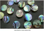 Green Abalone Dots - Size 4 x 1.5 mm ( 100 pcs)