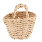 1:12 Dollhouse Mini Rattan Hand-woven Vegetable Food Storage Basket Doll Decor'