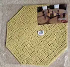 Homcomoda Placemates Set Of 6 Mats For Dining Table Golden Octagonal Non-slip