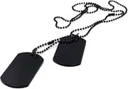 [Generic] Army Style 2pcs Dog Tag Pendant Mens Womens Necklace