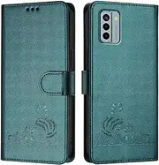 Compatible with Nokia G22 4G Cover,Compatible with Nokia G22 4G Card Slots Holder Magnetic Closure Kickstand Flip Wallet Phone Case Green