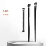 Puremantis - Slanted Nose Contour Brush / Highlighter Brush / Concealer Brush / Set 03 - Set of 2 Pcs - Black - One Size