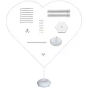 1.5M Large Balloon Arch Stand Reusable Heart-Shaped Love Balloon Garland EmPR♧